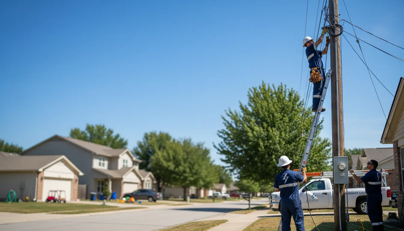 Residential electrician providing installation services in Adona, AR